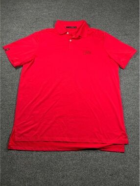 Ralph Lauren RLX Red Polo Shirt Tour Championship by Coca-Cola